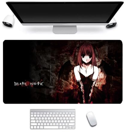 Zhongkaihua Anime Mouse Pad Death Note Mouse Mat Light Yagami Gaming Mouse Mat large 300 * 803mm Non-Slip Rubber Base Laptop Desk Pad for Office Home