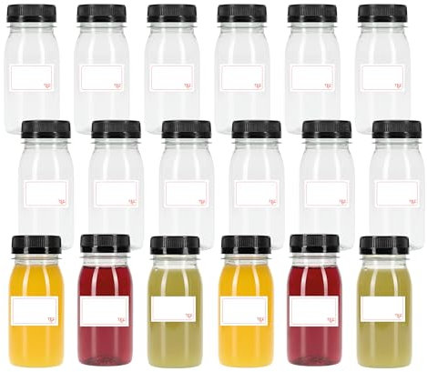 TEC Shot Bottles with Lids 120ml UK Made 30% Recycled Plastic Ginger Juice Health and Wellbeing Mini Juicing Bottle… (27)