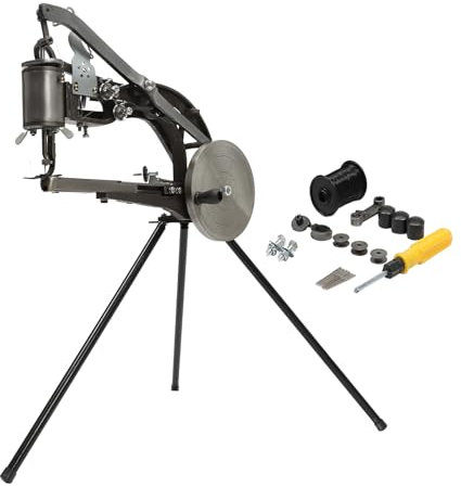 Máquina de coser manual de cuero Cobbler – Reparación de zapatos DIY manual de reparación de zapatos, máquina de coser de cuero con agujas, para lona, algodón, lino, bolsas, paños, tiendas de campaña