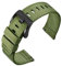 ANNEFIT Nylon Militär Uhrenarmband 22mm, Schwarze Schnalle aus Edelstahl, Schnellverschluss Aatmungsaktive Armband für Herren Damen (Grün)