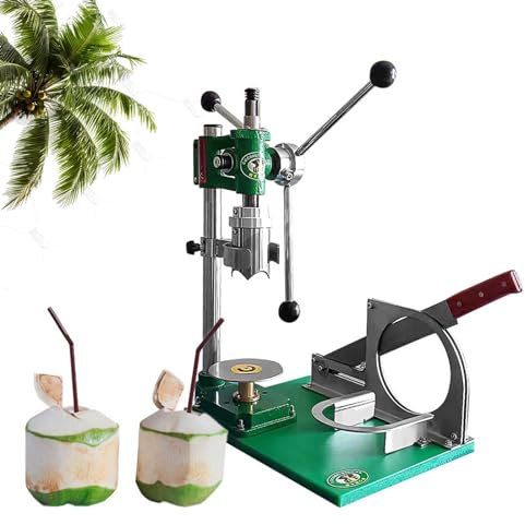 Strumento per aprire il cocco, Apri cocco manuale, Pelapatate in acciaio inossidabile con leva manuale salva-lavoro, Tappatrice per cocco, Dispositivo di rimozione apri aperto in secondi 3 handles