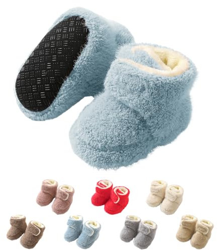 YloveM Stivali per Neonato Scarpe e Calzini Caldi Fondo Morbidi Antiscivolo Ispessiti Invernali Primi Scarpe da Passeggio Stivali Neonata Scarpe per bambini