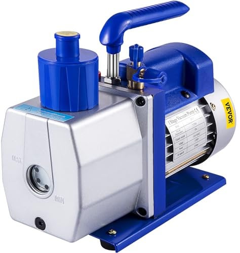 VEVOR Vakuumpumpe 7 CFM 1/2 HP Einstufige Klimaanlagen-Vakuumpumpe 220V 5PA Ultimatives Vakuum Kältemittel HVAC Werkzeug für Automobile Reparatur Vakuum Evakuierung