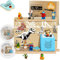 DUAPLAN® Kinder-Regal für Toniebox & bis zu 40 Figuren – Dino Beige, Magnetisch, Plastikfrei, Zum Hinstellen oder An der Wand, Stabil, Platzsparend, Perfekt für kleine Dino-Fans