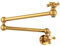 KAITAIHD Pot Filler Modern Kitchen Folding Faucet Sink Taps Wall Mount Double Joint Swing Arms Brass Stove Faucet, Polished Gold