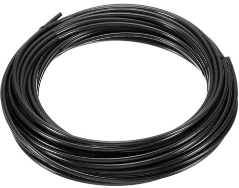 QUARKZMAN 5/32 (4mm) Cable De Acero Inoxidable 304 Trenzado 7 x 7 Núcleo 50ft (15m) Recubierto En Vinilo Para Construcción Exterior Marina Aparejo Cubierta Barandillas