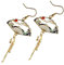 Ethnic Style Fan Tassel Earrings for Women, Alloy Hollow Geometric Drop Earrings with Auspicious Cloud, Ideal for Daily Wear, Parties