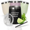 Personalisierter Weinbecher 350 ml - doppelwandiger Edelstahlbecher hält Getränke lange kalt - Trinkbecher mit Deckel und Strohhalm - Personalisierte Geschenkidee für den Sommer, Farbe:schwarz
