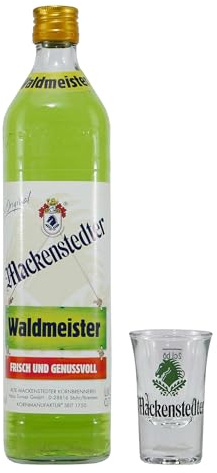 Mackenstedter Waldmeister Likör mit 6x Shotgläser
