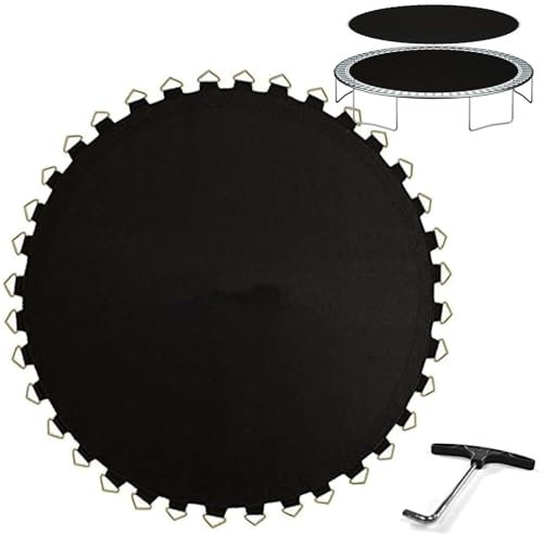 XEISYO Trampolin Sprungtuch Ø 183/244/305/366/427cm, mit 36/48//64/72/80 Ösen, PP Trampolin Ersatzteile Sprungmatte, UV-beständig, Garten Ersatzmatte Ersatzteil (6ft-36Buckle)