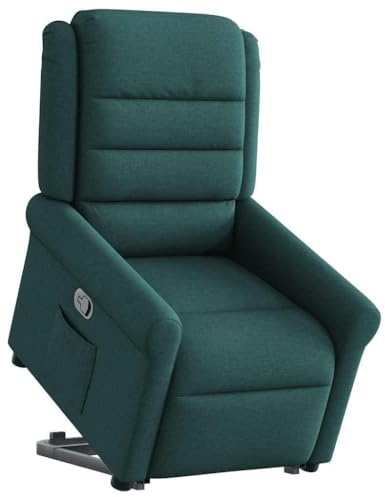 Frdhee Liegestuhl Relaxsessel Wohnzimmer, Relaxsessel mit Aufstehhilfe Dunkelgrün Stoff Liegesessel für Wohnzimmer und Schlafzimmer