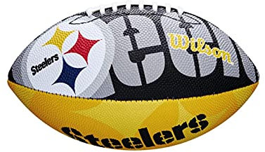 Wilson Football mit dem Logo des NFL Junior Teams, WTF1534IDPT, PITTSBURGH STEELERS, Für Kinder