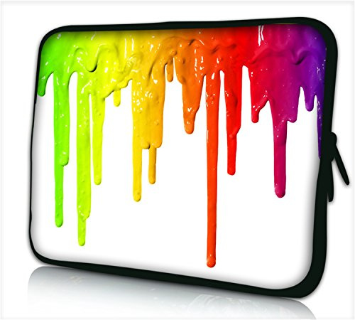 15-15.6” inch Laptop Case Bag Pouch Protective Skin Cover Bag Water-Resistant Neoprene Notebook Computer Pocket Tablet Briefcase Multi-Color by Funky Planet Bags Cases (Paint)