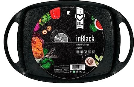 Bergner europe gmbh Bandeja Grill/Parrilla en Aluminio Forjado, Negro, 37 x 25 cm colección In Black, 37 cms