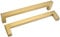 goldenwarm 20Pack Brushed Brass Door Handles Gold Kitchen Cabinet Cupboard Handles Hole Center 160mm(6-1/4in)