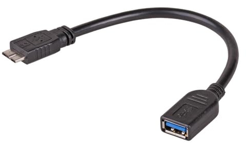 Akyga AK-AD-30 USB A 3.0 Female to Micro USB 3.0 Male OTG Adapter Cable 15 cm