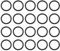 sourcing map 20Stk.Nitrilkautschuk O-Ringe 23,3 mm AD 18 mm ID 2,65 mm Breite Metrische Nitrilkautschuk-Dichtung