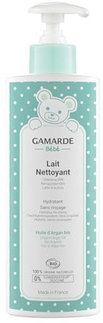 Gamarde Baby Cleansing Milk - No-Rinse Baby Bath - Soothes Redness, Discomfort, and Removes Impurities - Clean and Soft Skin - 13.52 oz Cleanser