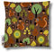 Franzis Nähstube 20x20cm Coussin épeautre Forêt brun en 100% coton I Coussin en grains épeautre 20x20 pour micro-ondes I Coussin chauffant, coussin no