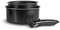 Sitram 713284, Set de 2 casseroles Ø16 et 20cm en aluminium anti-adhérent SITRAM avec poignée amovible - Tous feux SAUF induction, Noir