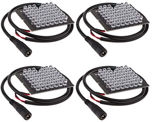 gazechimp 4pcs Panneau de Lumière Infrarouge de 48 IR LED pour Caméras de Sécurité 940nm