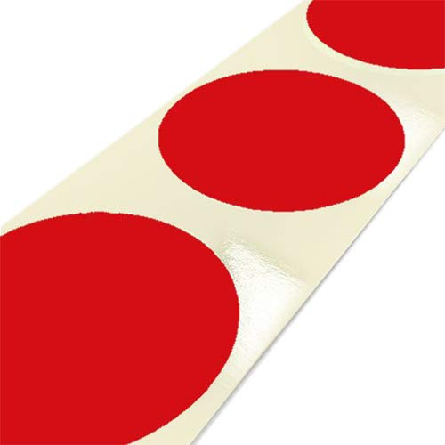 Print&Stick | Bunte Markierungsklebepunkte Ø 20 mm - 1000 Stück - Rot HKS12