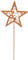 Metall Stecker Stern Rost mit Gold Glitzer Gartenstecker Beetstecker Blumenstecker stecken Weihnachtsdekoration Advent Gartendekoration Glitzer Rasenstecker Edelrostdeko Garten Deko (H=60 cm, Braun)