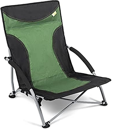 Kampa Low Camping Chair - Foldable & Portable Beach Chairs Lightweight for Fishing, Camping, Festival & Picnic - Compact Folding Seats for Outdoor Use - Model: Sandy