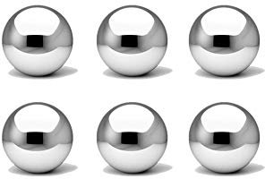 zosenda Stainless Steel Gazing Ball, Mirror Polished Hollow Ball Reflective Garden Sphere, Floating Pond Balls Seamless Gazing Globe for Home Garden Ornament Decorations (5CM X 6PCS)