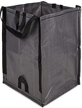 DuraSack Sac robuste pour la maison et la cour, sac en polypropylène tissé de 125 litres, sac de jardin réutilisable pour pelouse et feuilles avec poignées de transport renforcées, poubelle pop-up