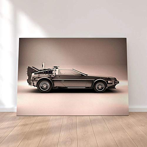 104Tdfc Rahmenlos Bild 60x80 cm auf Leinwand Delorean zurück in die Zukunft Kunstdruck 1 Teile Bild Auf Leinwand Leinwandbilder Wandkunst Büro Dekoration Leinwanddruck Malerei