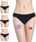 3er Pack - Perioden Unterwäsche Unsichtbar Nahtlos - Waschbar - Baumwolle - Ökologisch - Menstruation - Unterwäsche für die Periode - Periodenslips - Mädchen Damen - XXS 4XL (Jade-Pack, Schwarz, S)