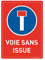 AUA SIGNALETIQUE - Panneau Prépercé (4 Trous) avec Angles arrondis - PVC Rigide 1.5 mm - (150x210 mm, Voie sans Issue)