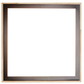 LED-Deckenleuchte SOLSTAR,eckige Deckenlampe aus Metall in moderner Holz-Optik,12 Watt, 1150 Lumen, Lichtfarbe 3000 Kelvin,Moderne Deckenbeleuchtung, Holzdekor M. Schwarz.