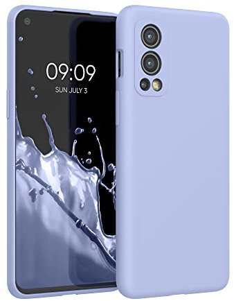 kwmobile Cover per OnePlus Nord 2 5G Custodia - Back Case per Smartphone in Silicone TPU - Protezione Gommata - blu chiaro matt
