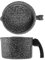 HOME Bollilatte Stone 1 Manico, Antiaderente, Fondo Induzione, 14cm, Alluminio, Nero e Bianco