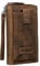 STILORD 'Kieran' Portefeuille de Voyage en Cuir Porte-Monnaie XL avec Poche pour Téléphone Portable Poche au Poignet Bloqueur RFID Cuir Véritable Vintage, Couleur:Bergamo - Marron