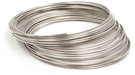 Vintageparts Memory Wire, Spiralarmband in Platinfarben 0,9mm 200 Windungen zum Schmuck selber basteln, Spiraldraht für Armbänder
