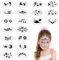 Grevosea 20 Stück Tattoo Schablonen Kinder Wiederverwendbare Schablonen für Gesicht und Körper Tattoo Schablonen temporäre Tattoos für Kinder Halloween Urlaub Party Make-up Körperkunstmalerei