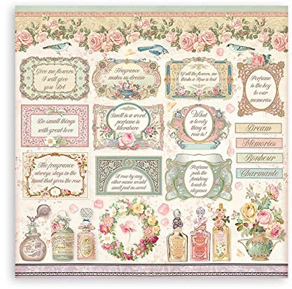 Scrapbooking Pad 10 Sheets CM 30.5x30.5 (12 X12) - Rose Perfum