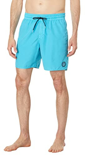 Volcom Herren Standard 43,2 cm elastische Taille Surf Badehose, Blau (Electric Blue), L