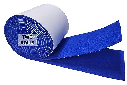 Jtnohx Self Adhesive Felt Roll Sticky Felt Fabric Sticky Rolls Dark Blue | 2Pcs 1.4mm Thick Soft Fabric with Adhesive Backing 10cmx2.5m Felt Tape for Crafts, Picture Frame, Furniture(Dark Blue)