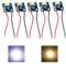QOXEZY 5 Stück 12 V Modelleisenbahn-LEDs, Gebäude-Innenbeleuchtung, LED-Layout, vorverdrahtete LED-Lichter, Modellstraßen-LED für OO HO-warmes Licht