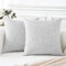 Artscope 2er Set Kissenbezug Einfarbig Wurfkissenbezug Leinen Kissenbezüge Moderne Dekokissen Kissenhülle Set Kissen Fall für Sofa Schlafzimmer Zuhause Dekor 60x60 cm Hellgrau