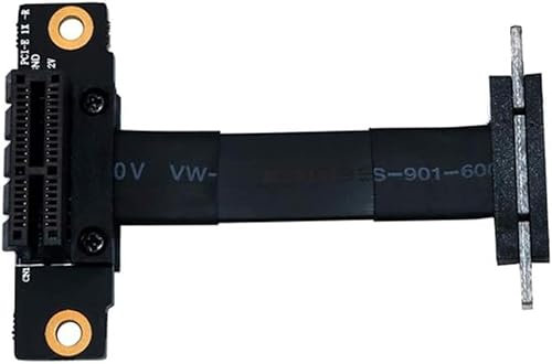 Gokelomg PCIE X1 Riser Kabel Dual 90 Grad Recht Winkliges PCIe 3.0 X1 Bis X1 VerläNgerung Kabel 8 Gbit/S PCI Express 1X Riser Karte 5 cm