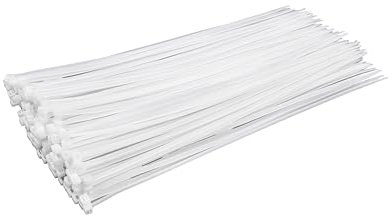 Weiße Kabelbinder 35,6 cm (100 Stück), transparent, 22,7 kg, UV-beständige Kabelbinder für den Außenbereich, 100 Stück LOCKLOCK