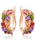 TOEECY Orecchini Semicerchio Multicolore Cristallo Zirconia Cubica Placcati Oro Rosa Eleganti Brillanti Gioielli Donna