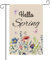 Frühlings Flagge, 30 x 46,5 cm Doppelseitig Hallo Frühlingsgartenflaggen Saisonale Hofflaggen Blumenflagge Frühlingshausflagge für Draußen Bauernhof Land