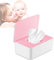 LAPONO Grand Boîtes à Lingettes, Boîte de Mouchoirs Humides avec Couvercle Distributeur à Papier Toilette Humide Bébé Serviette Rangement Boîte Boite Lingette pour Tissus Maison Bureau (Blanc Rose)