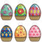 Larcenciel Ostern Papiertüten mit Henkel, 6 Stück Geschenktüten Bunt Ostertüten, Niedlich Ei-Mitgebsel Tüten für Ostergeschenke, Papiertragetaschen Oster für Kinder, Party, Feiertag Deko, 38×20×3.5cm